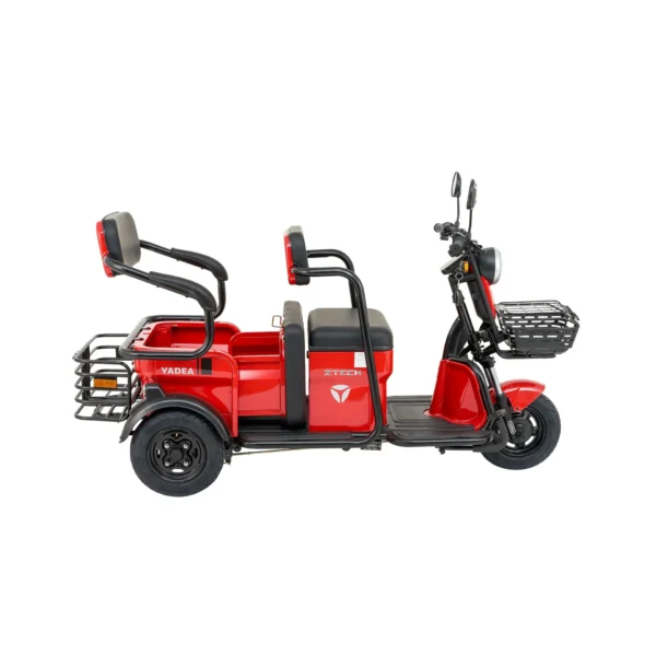 ZT-17 Dreirad-Scooter rot mit Lenkeransicht
