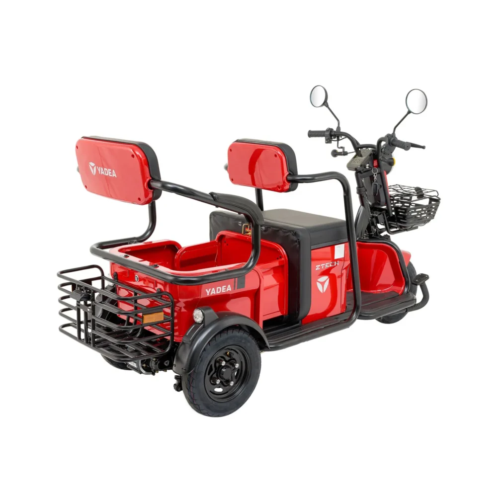 ZT-17 Dreiradscooter in Rot, rechte Seitenansicht
